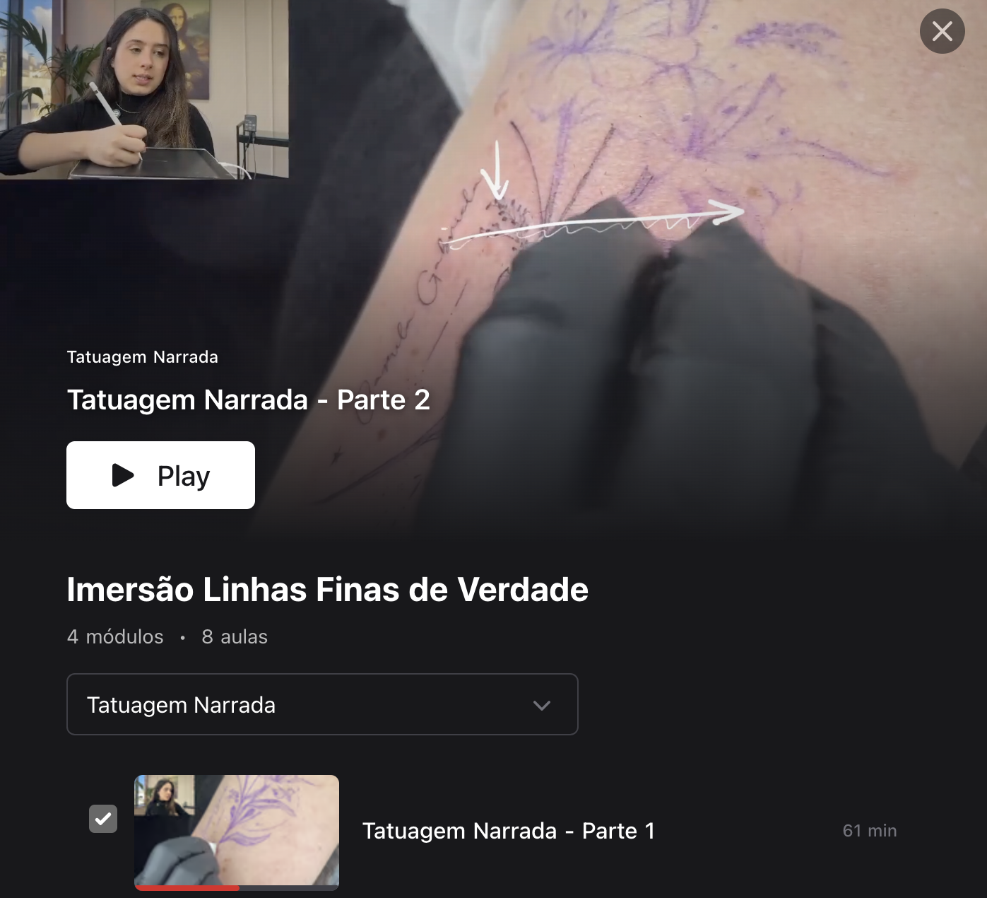 Prévia de aula prática sobre aplicação de linhas finas