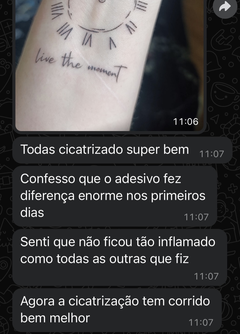 Depoimento de cliente sobre resultado de tatuagem fine line