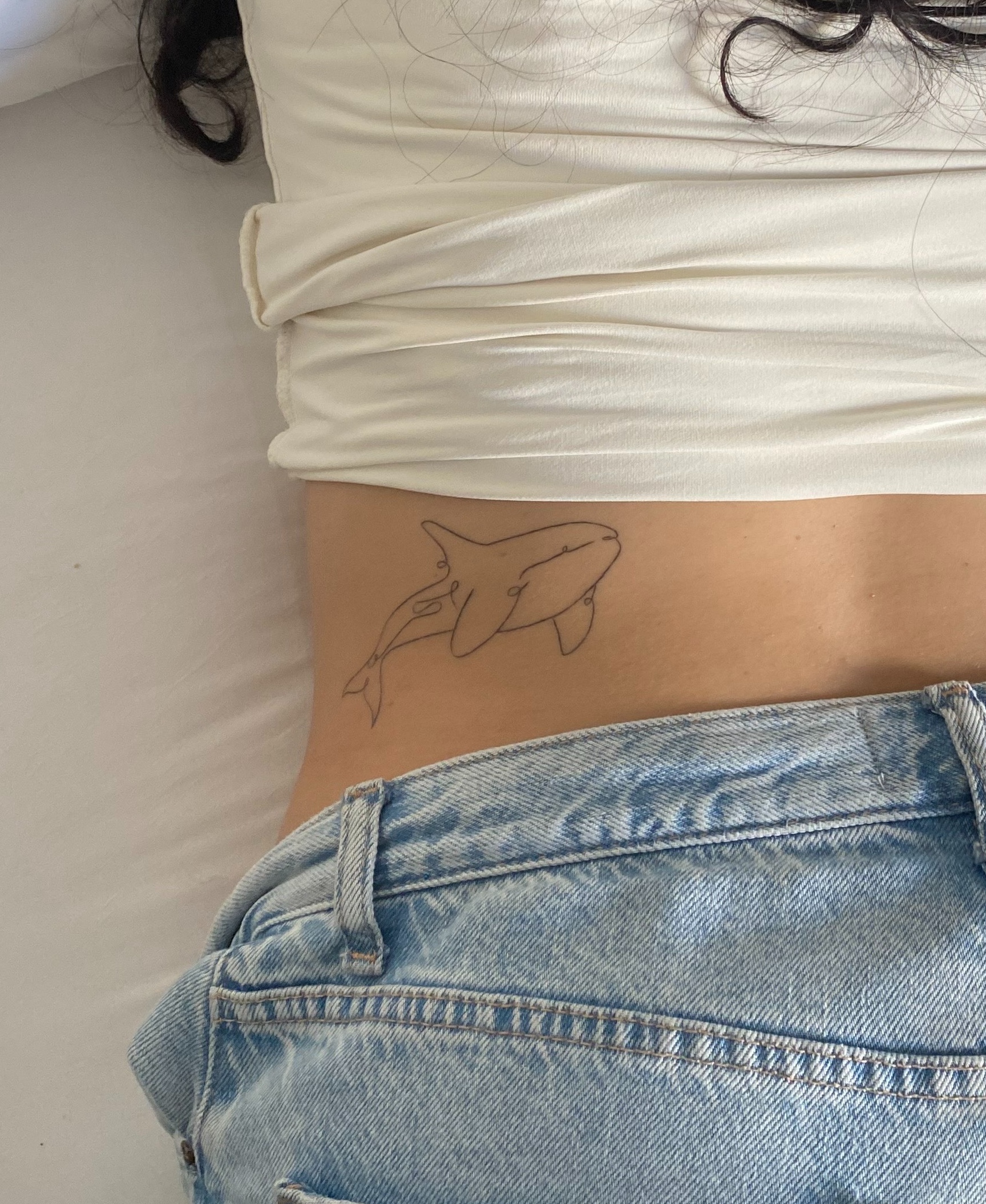 Tatuagem only in my mind cicatrizada em linha fina